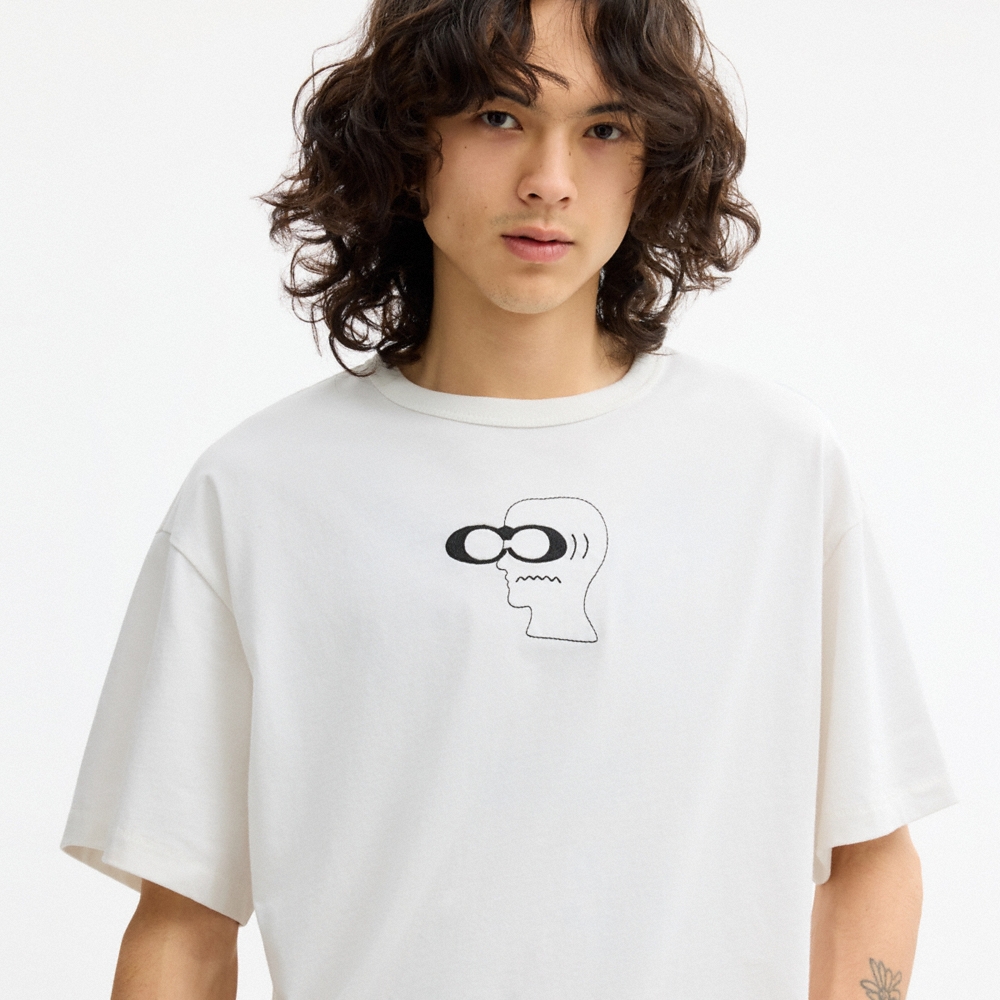 Coach Outlet Coach | Brain Dead Head T-Shirt In Organic Cotton - Preorder