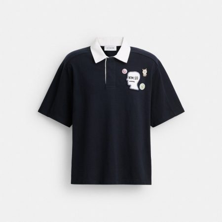 Coach Outlet Coach | Brain Dead Rugby Polo - Preorder — Navy Blue