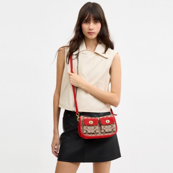 Coach Twin Turnlock Waverly Bag In Signature Jacquard - Preorder