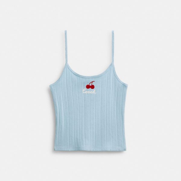 Coach Outlet Cherry Pointelle Tank - Preorder