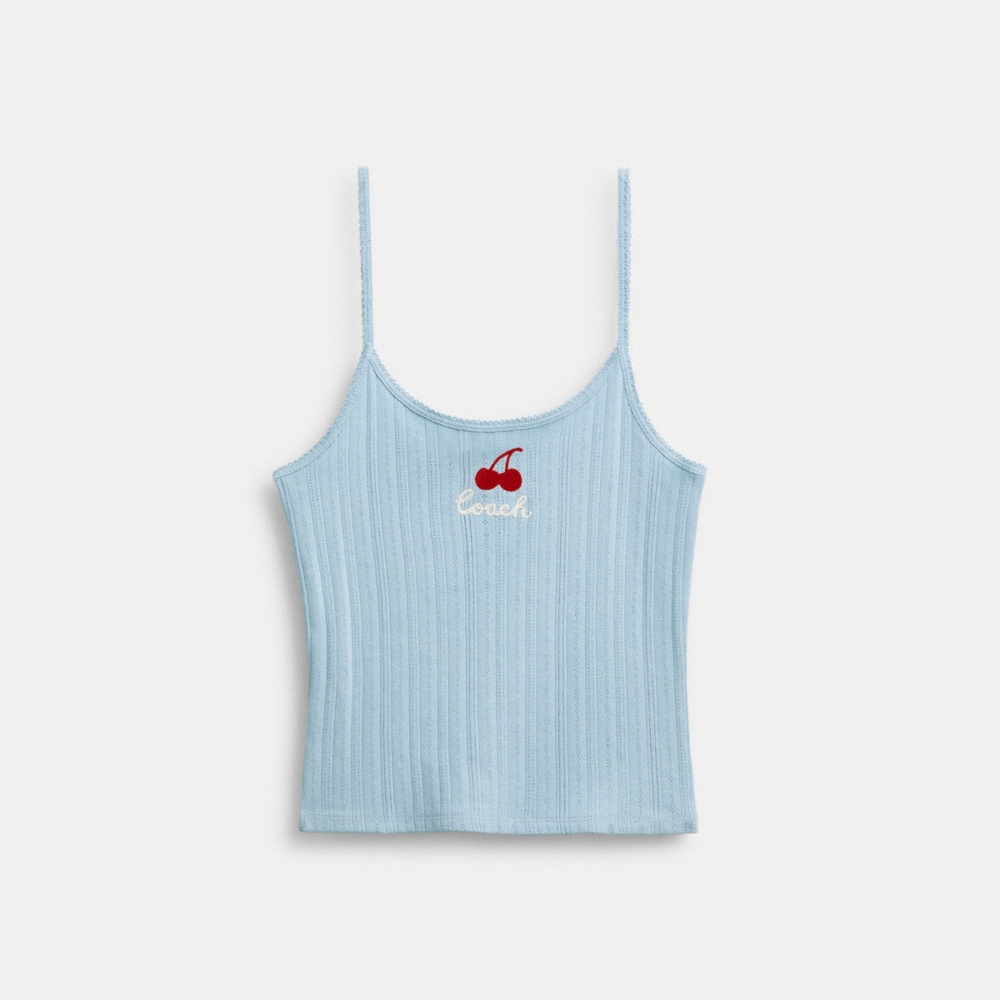 Coach Outlet Cherry Pointelle Tank - Preorder