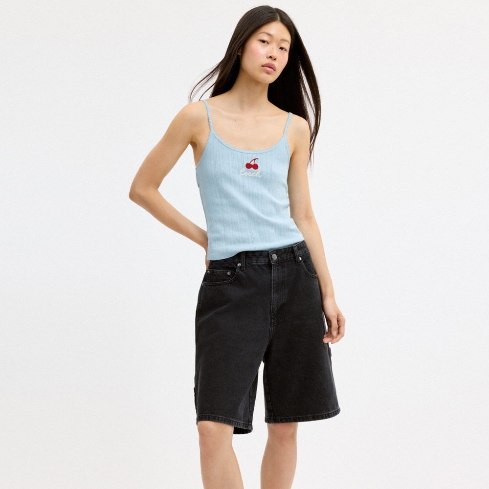 Coach Outlet Cherry Pointelle Tank - Preorder