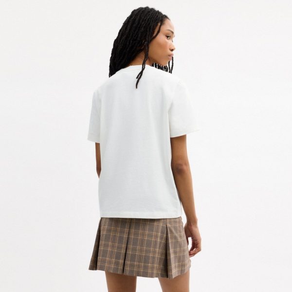 Coach Outlet Signature Square Bow Classic T-Shirt In Organic Cotton - Preorder