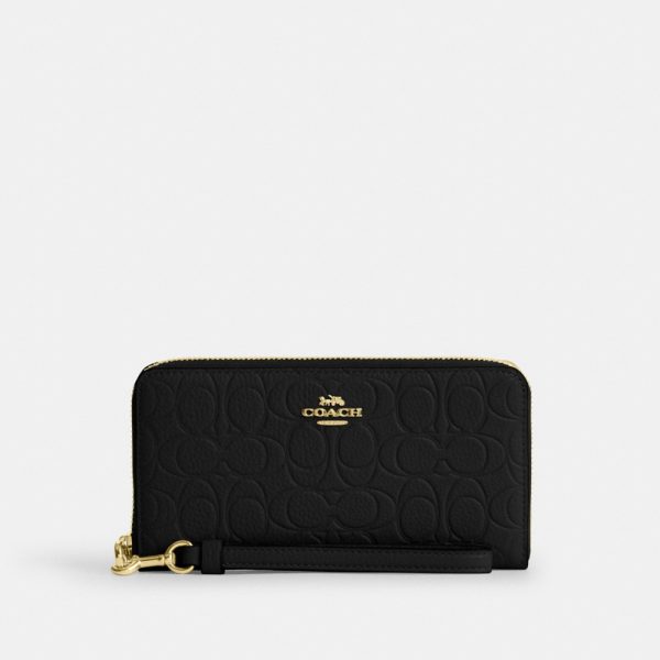 Coach Outlet Long Zip Around Wallet In Signature Leather - Preorder