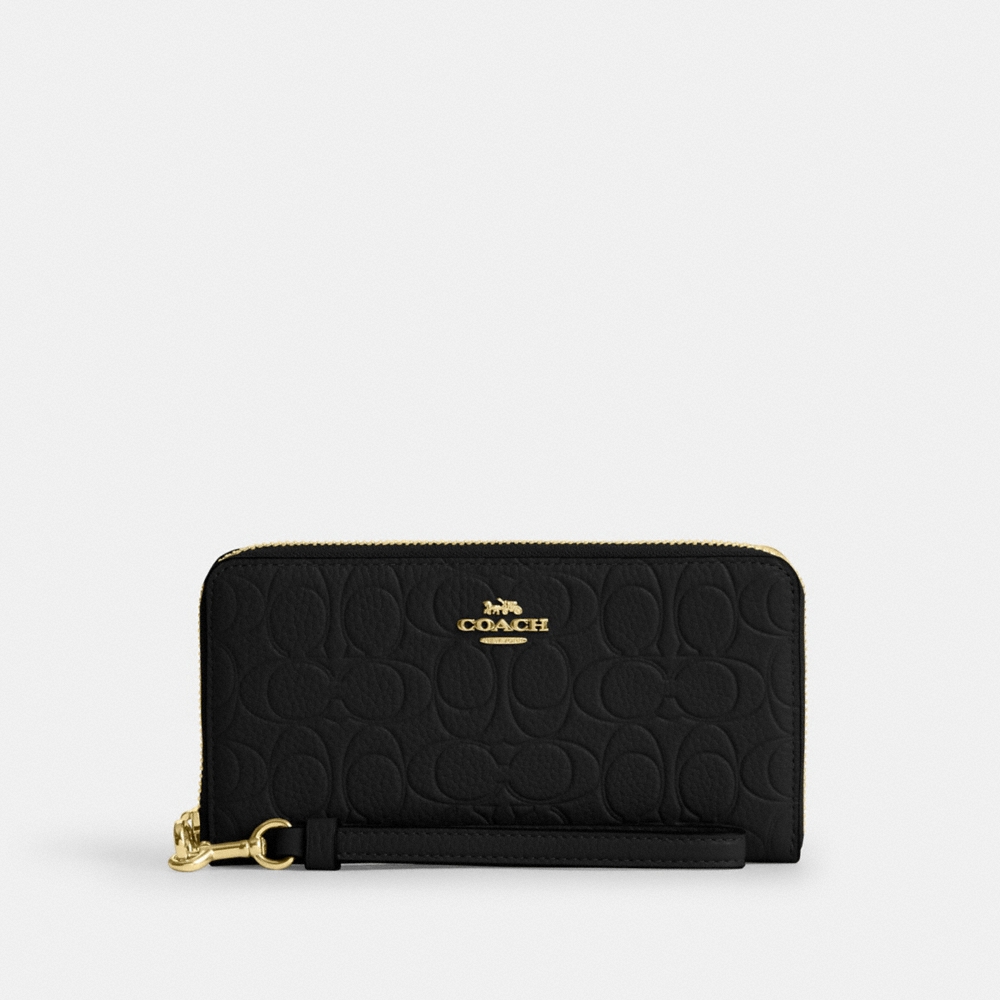 Coach Outlet Long Zip Around Wallet In Signature Leather - Preorder