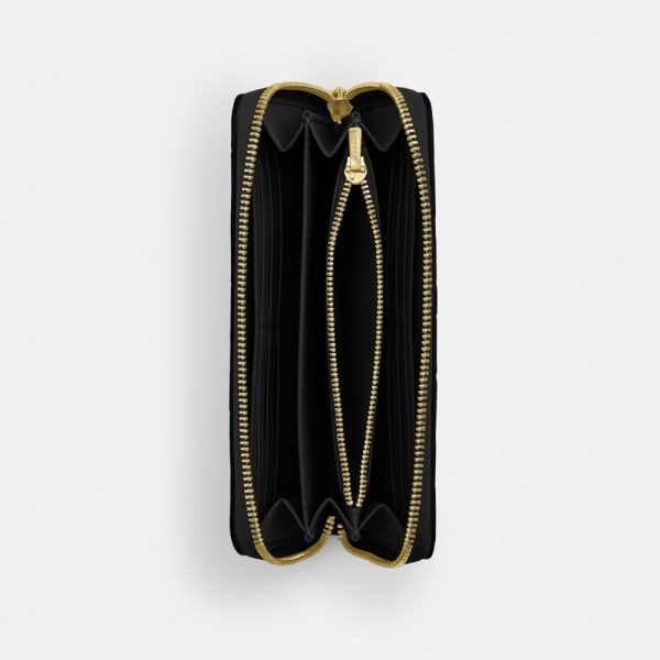 Coach Outlet Long Zip Around Wallet In Signature Leather - Preorder