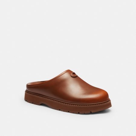 Coach Outlet Sport Clog In Loved Leather - Preorder — Light Brown
