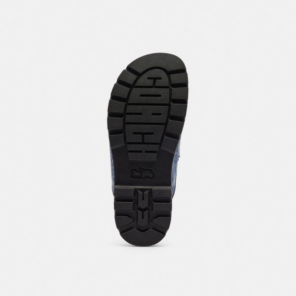 Coach Outlet Double Banded Sandal In Signature Denim - Preorder