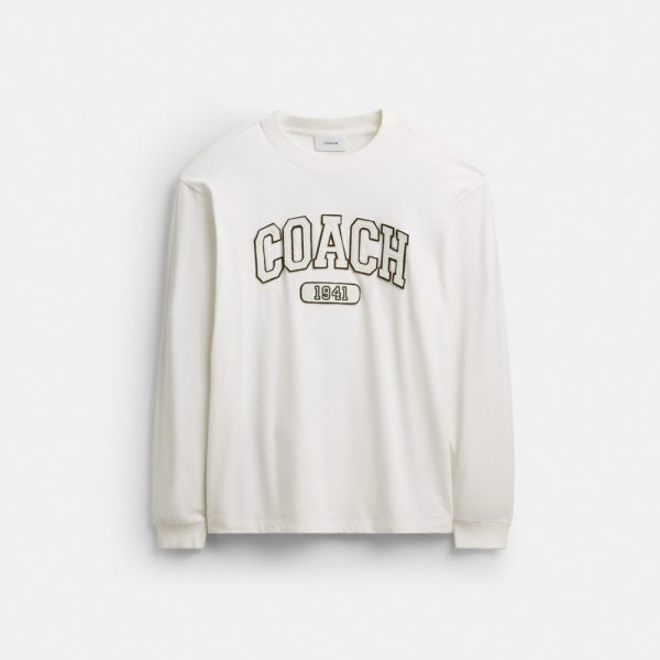 Coach Outlet Sporty Relaxed Long Sleeve T-Shirt In Organic Cotton - Preorder