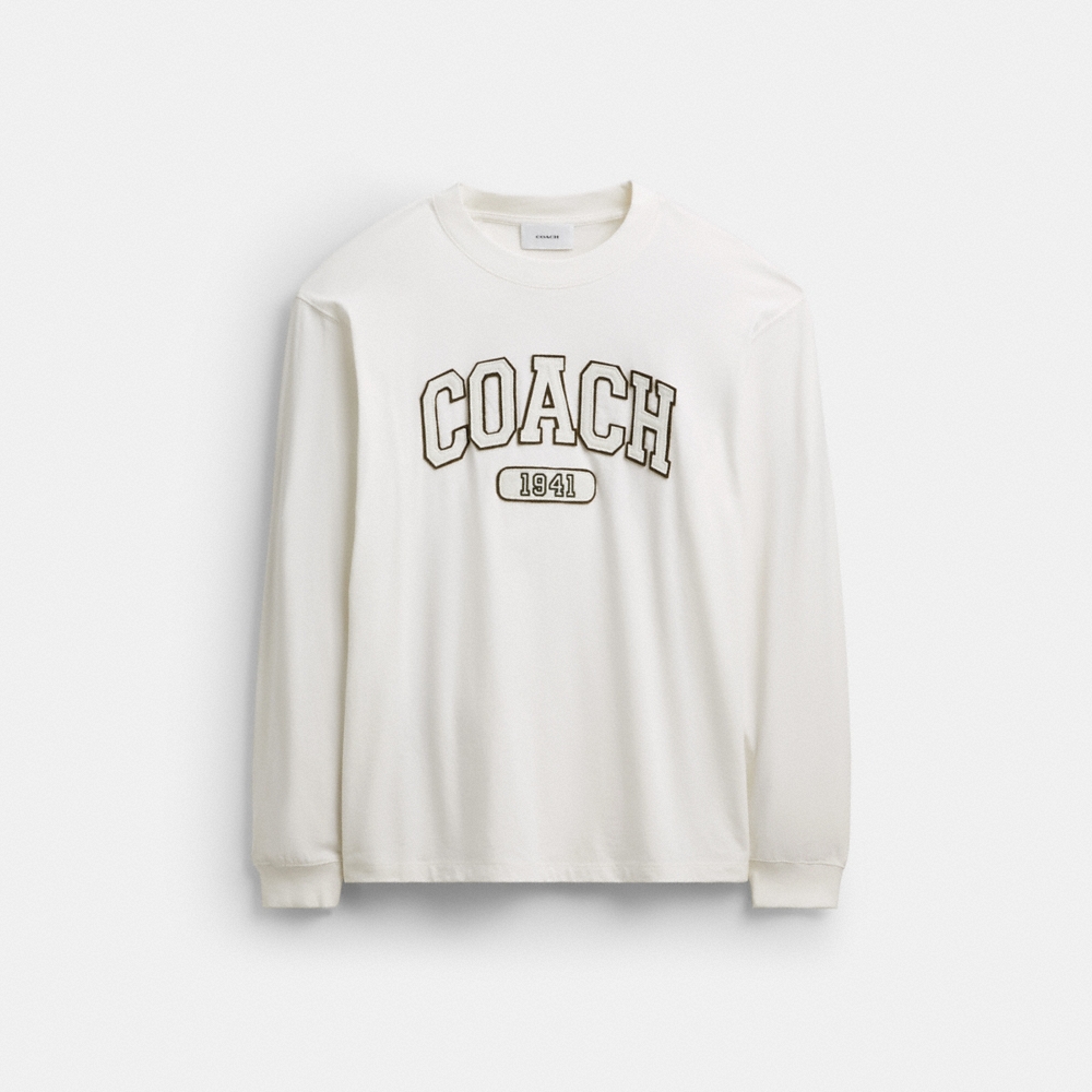 Coach Outlet Sporty Relaxed Long Sleeve T-Shirt In Organic Cotton - Preorder