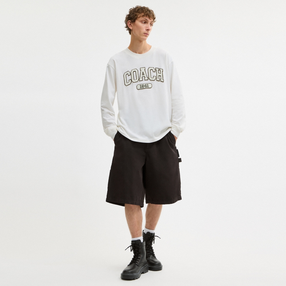 Coach Outlet Sporty Relaxed Long Sleeve T-Shirt In Organic Cotton - Preorder
