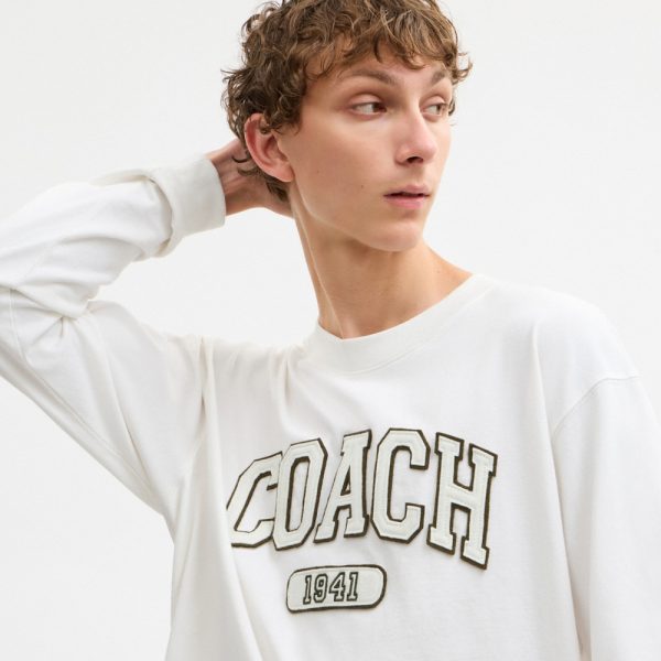 Coach Outlet Sporty Relaxed Long Sleeve T-Shirt In Organic Cotton - Preorder