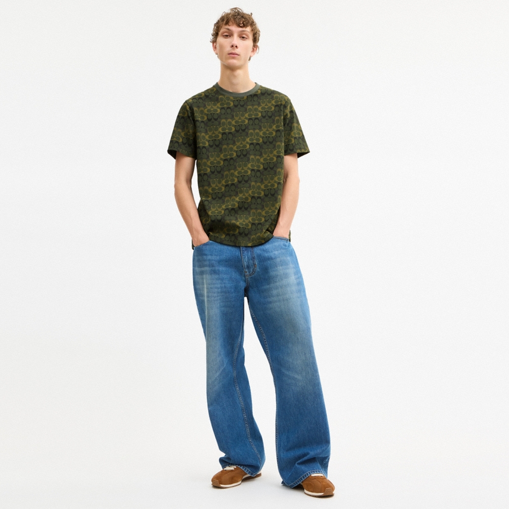 Coach Outlet Camo Signature Classic T-Shirt In Organic Cotton - Preorder - Image 2