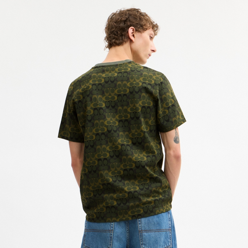 Coach Outlet Camo Signature Classic T-Shirt In Organic Cotton - Preorder - Image 3