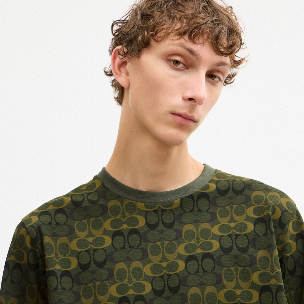 Coach Outlet Camo Signature Classic T-Shirt In Organic Cotton - Preorder - Image 4