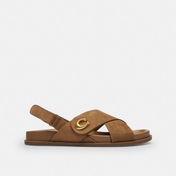 Coach Outlet Sculpted C Criss Cross Sandal - Preorder