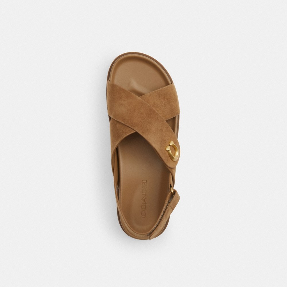 Coach Outlet Sculpted C Criss Cross Sandal - Preorder