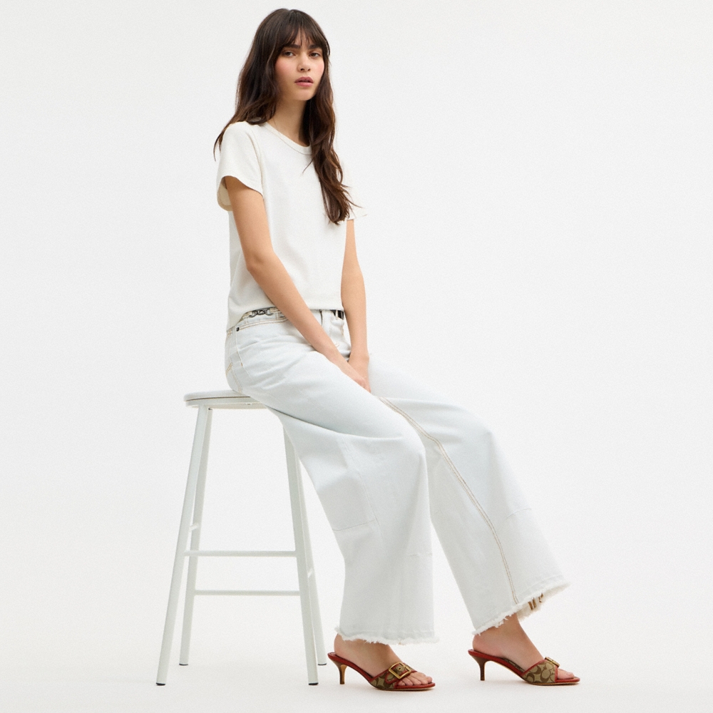 Coach Outlet Margot Sandal In Signature Sateen Jacquard - Preorder
