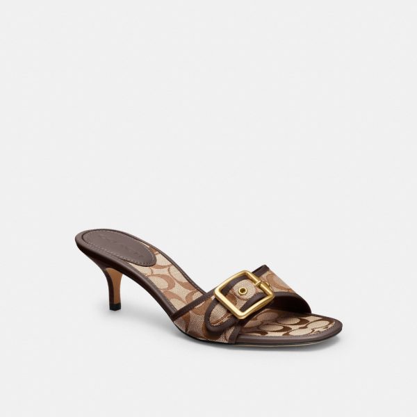 Coach Outlet Margot Sandal In Signature Sateen Jacquard - Preorder