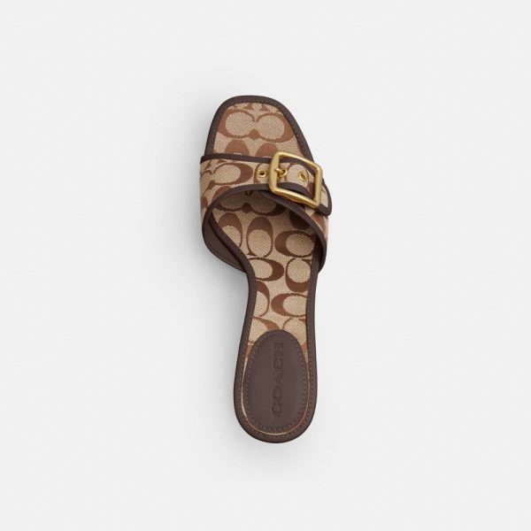 Coach Outlet Margot Sandal In Signature Sateen Jacquard - Preorder