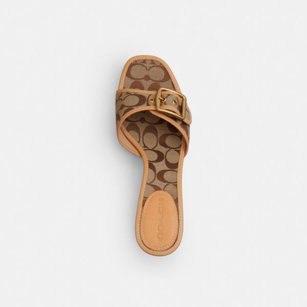 Coach Outlet Margot Sandal In Signature Sateen Jacquard - Preorder