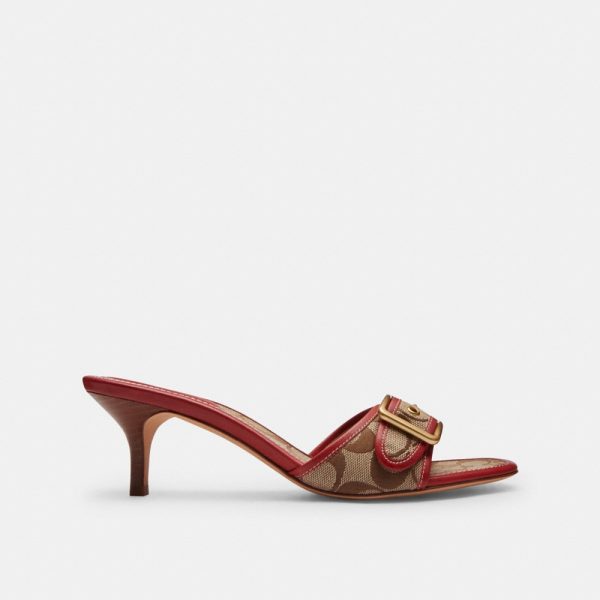 Coach Outlet Margot Sandal In Signature Sateen Jacquard - Preorder
