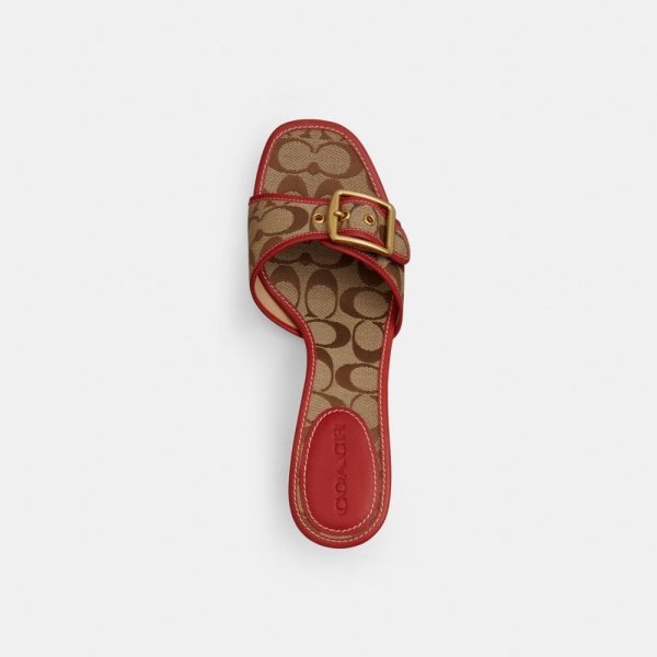 Coach Outlet Margot Sandal In Signature Sateen Jacquard - Preorder