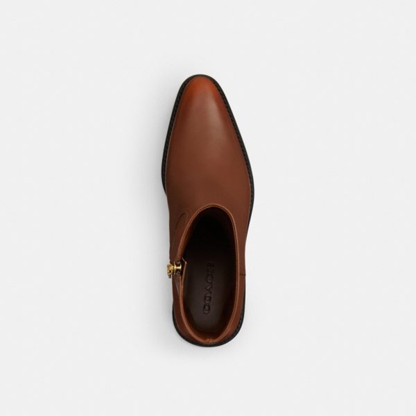 Coach Pointed Toe Bootie In Loved Leather - Preorder