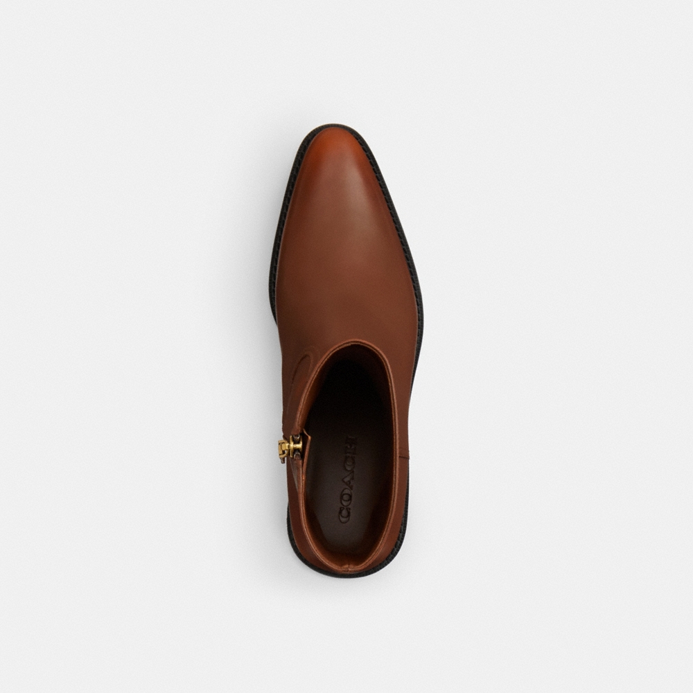Coach Pointed Toe Bootie In Loved Leather - Preorder