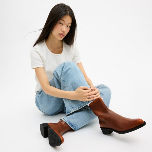 Coach Pointed Toe Bootie In Loved Leather - Preorder