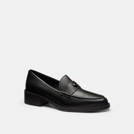 Coach Pointed Toe Loafer - Preorder — Black