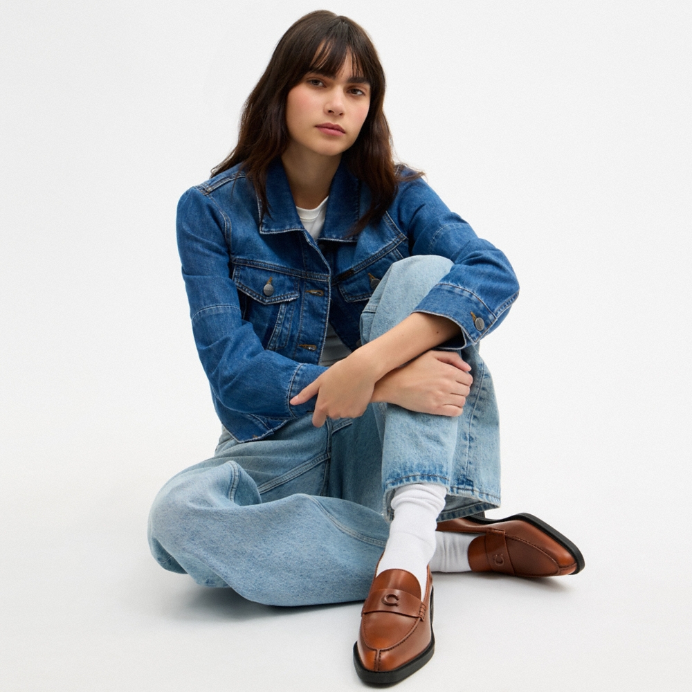 Coach Pointed Toe Loafer In Loved Leather - Preorder