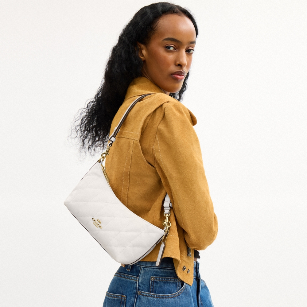 Coach Outlet Caitlin Shoulder Bag With Quilting And Charm - Preorder