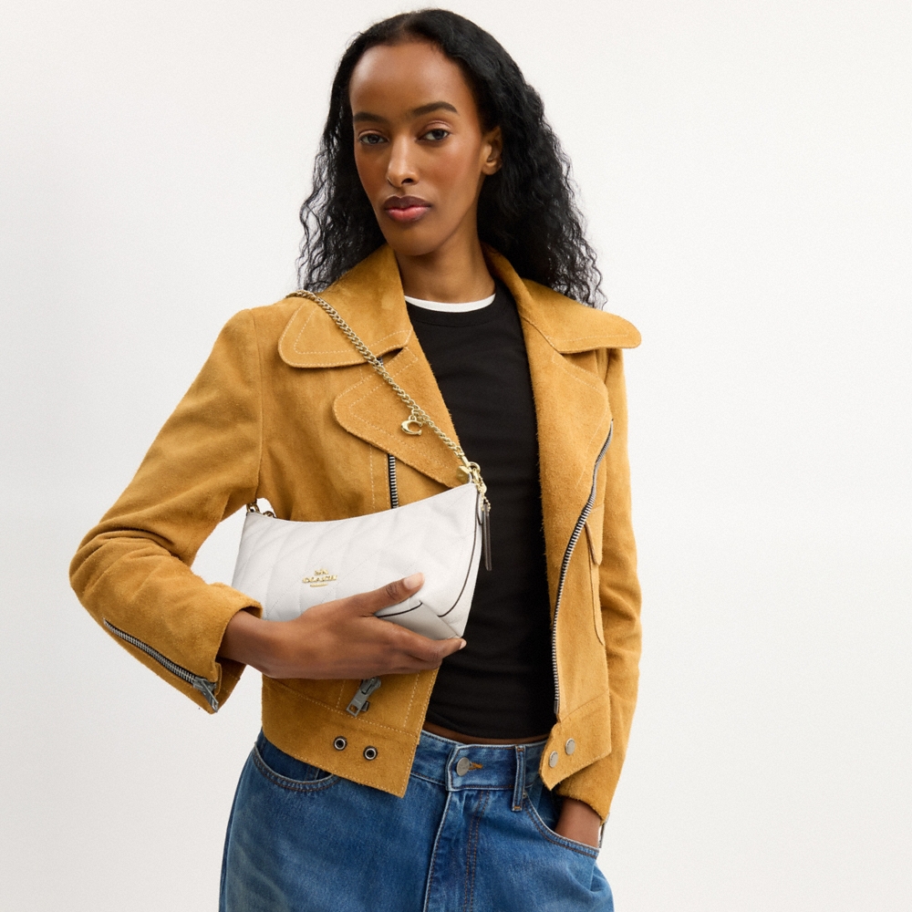 Coach Outlet Caitlin Shoulder Bag With Quilting And Charm - Preorder