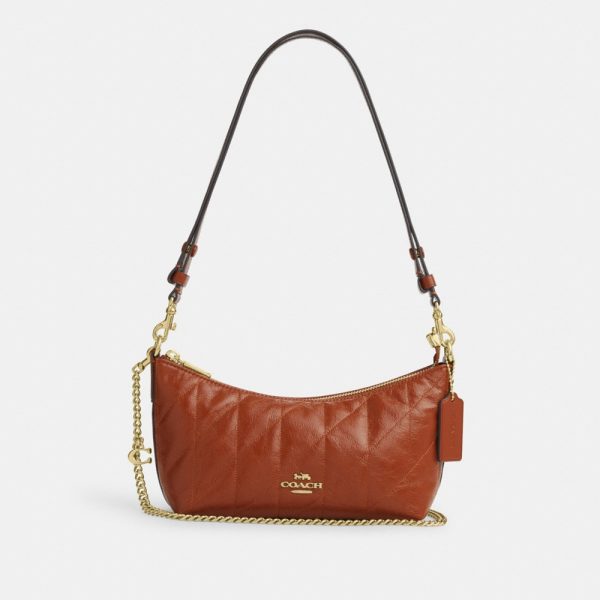 Coach Outlet Caitlin Shoulder Bag With Quilting And Charm - Preorder