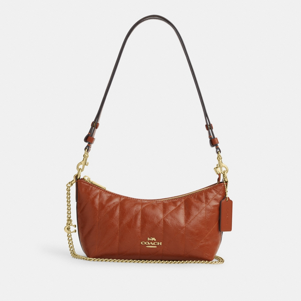 Coach Outlet Caitlin Shoulder Bag With Quilting And Charm - Preorder