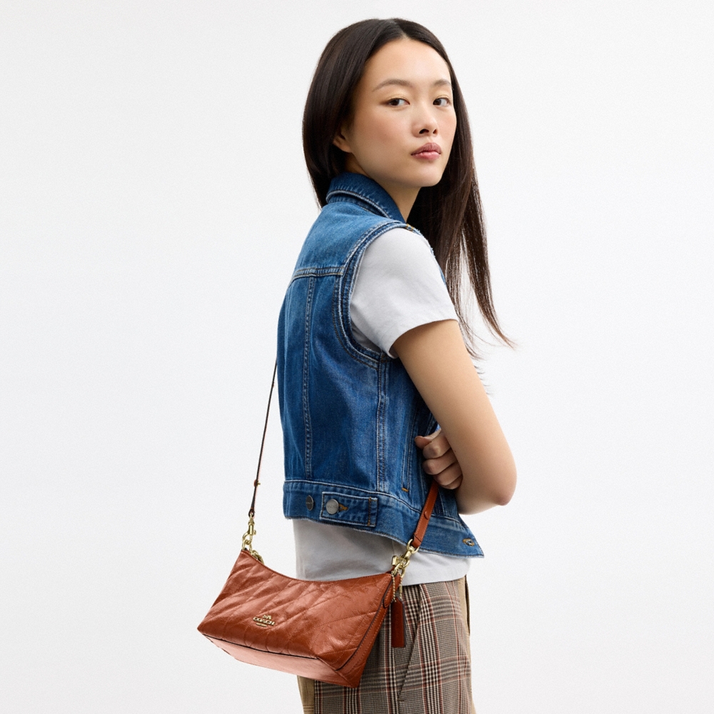 Coach Outlet Caitlin Shoulder Bag With Quilting And Charm - Preorder