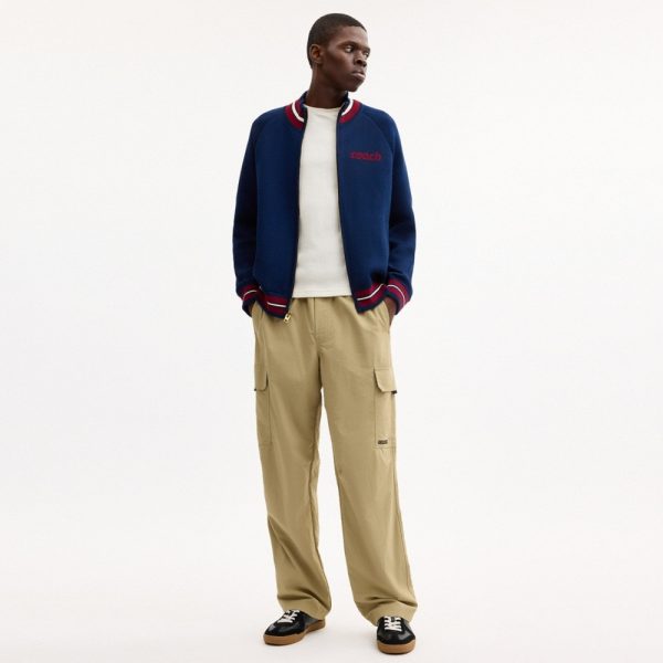 Coach Zip Front Knit Cardigan In Organic Cotton And Recycled Polyester - Preorder