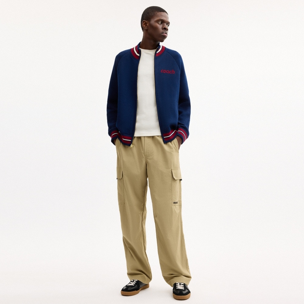 Coach Zip Front Knit Cardigan In Organic Cotton And Recycled Polyester - Preorder