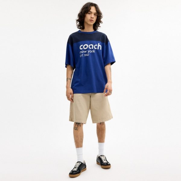 Coach Colorblocked T-Shirt In Organic Cotton - Preorder