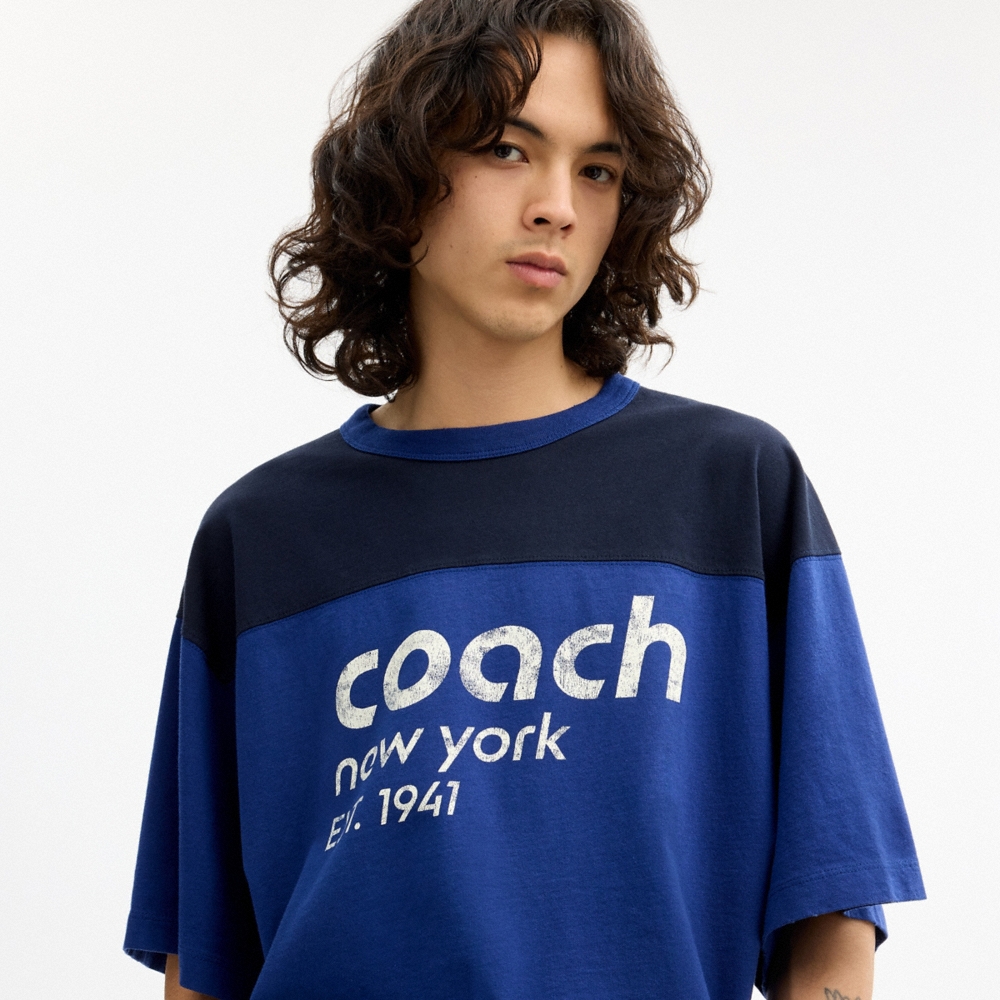 Coach Colorblocked T-Shirt In Organic Cotton - Preorder