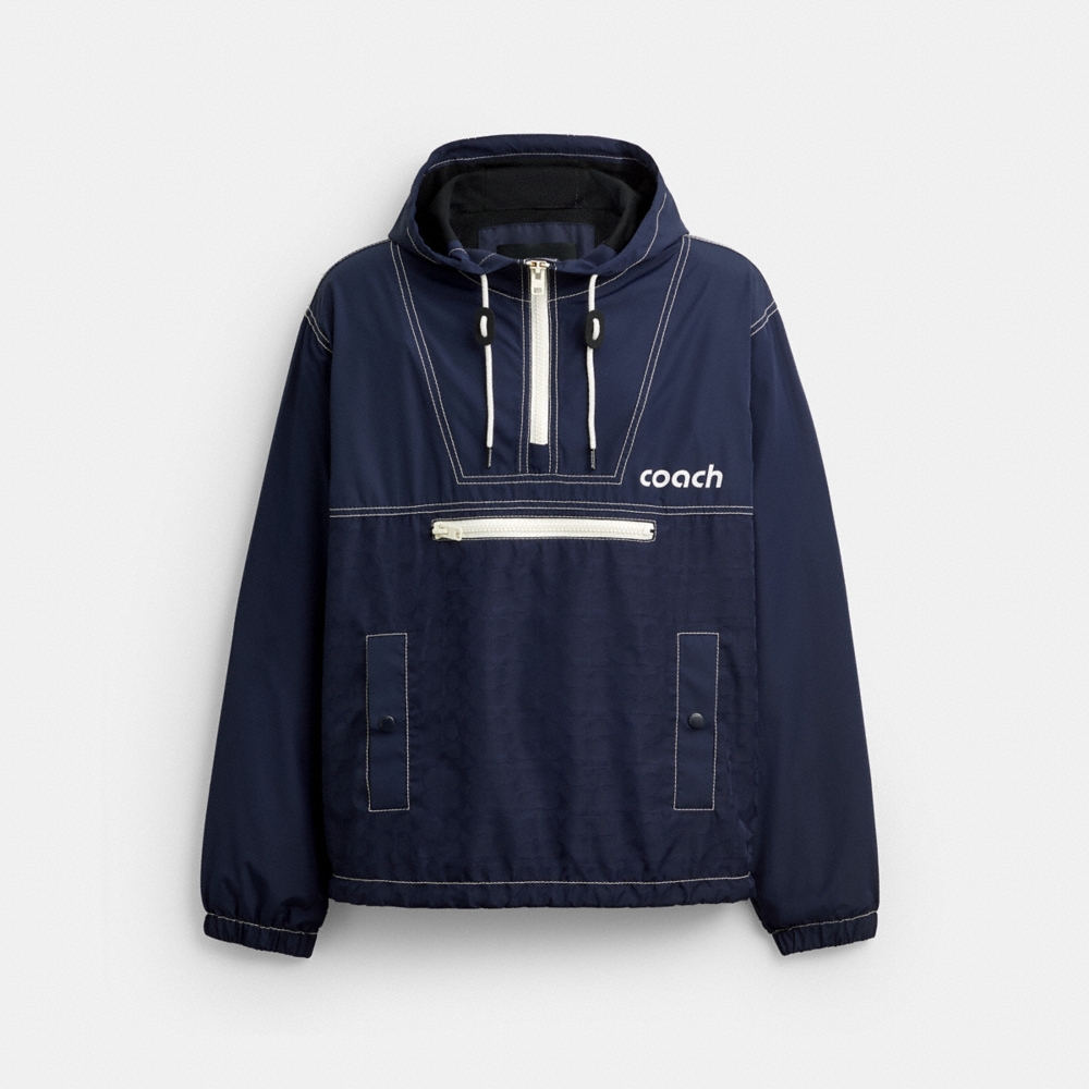 Coach Half Zip Windbreaker In Recycled Polyester - Preorder