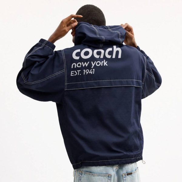 Coach Half Zip Windbreaker In Recycled Polyester - Preorder