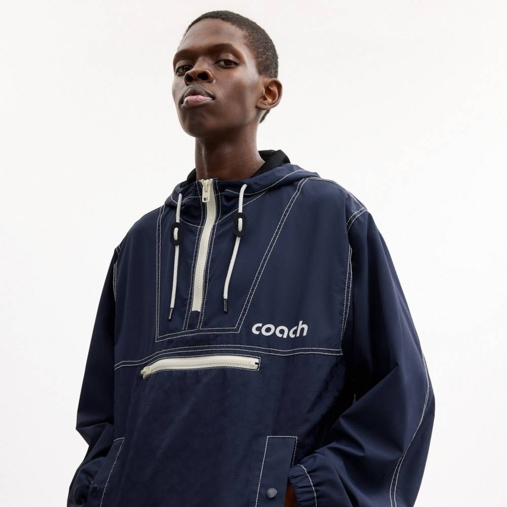 Coach Half Zip Windbreaker In Recycled Polyester - Preorder