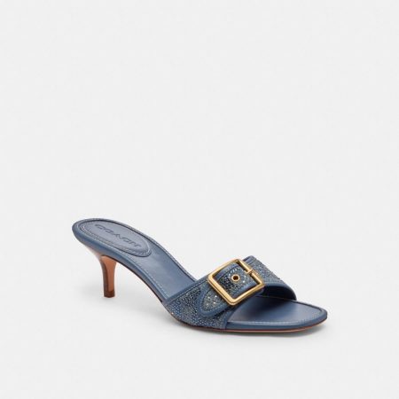 Coach Outlet Margot Sandal In Crystal Signature Denim - Preorder — Denim