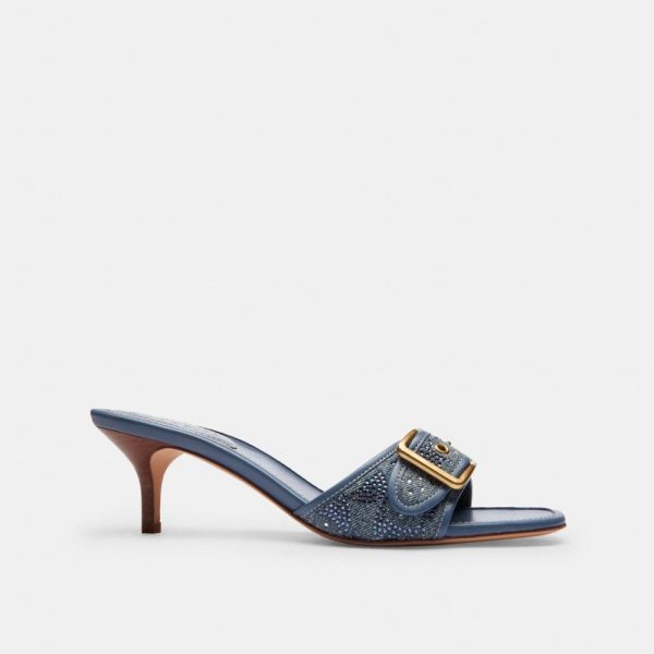 Coach Outlet Margot Sandal In Crystal Signature Denim - Preorder