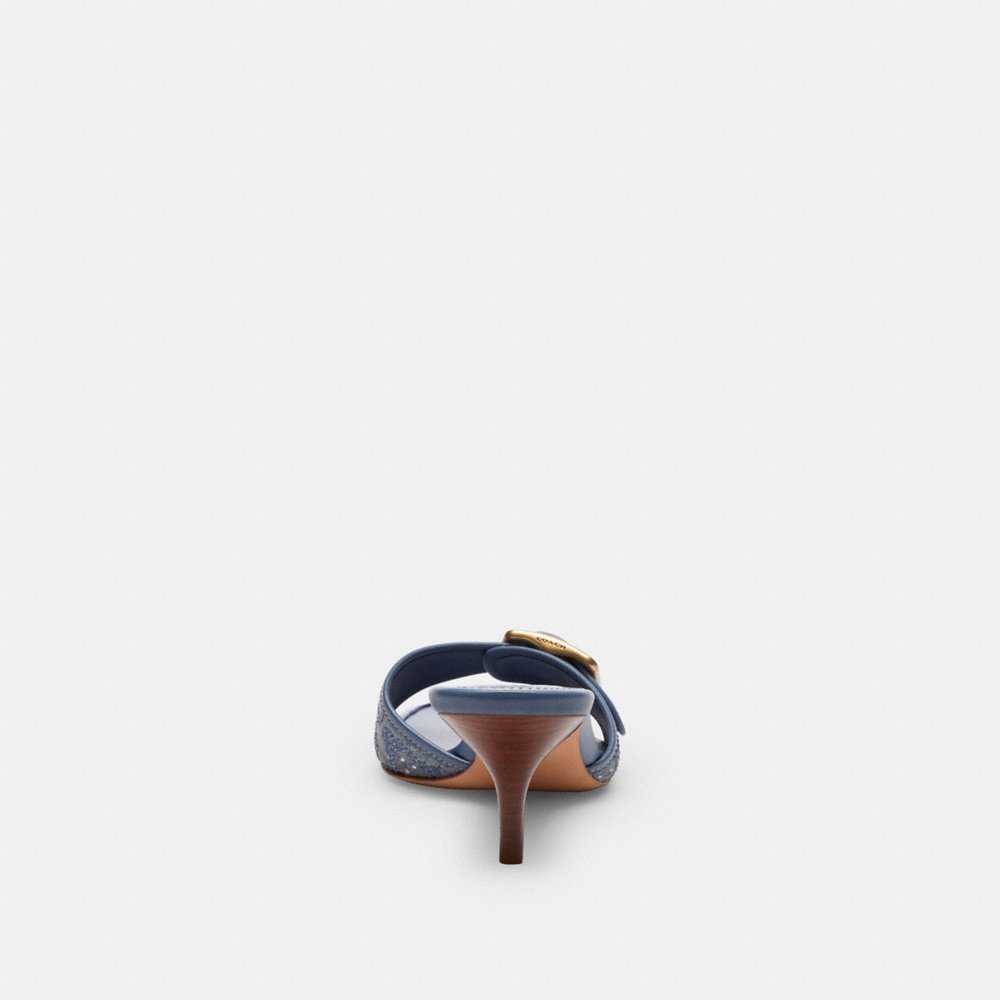 Coach Outlet Margot Sandal In Crystal Signature Denim - Preorder