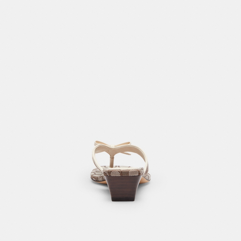 Coach Outlet Bow Thong Kitten Heel In Signature Jacquard - Preorder - Image 4
