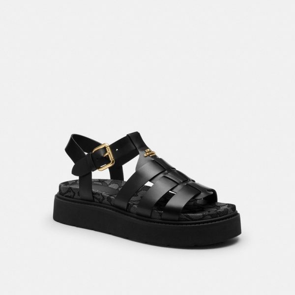 Coach Outlet Lucy Lug Sole Sandal In Signature Jacquard - Preorder