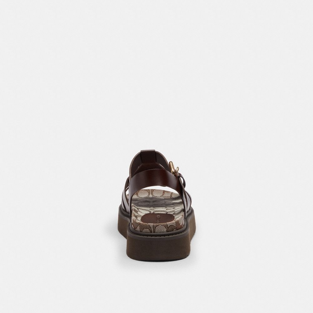 Coach Outlet Lucy Lug Sole Sandal In Signature Jacquard - Preorder
